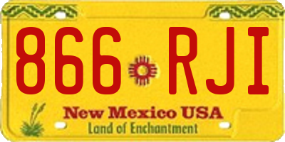 NM license plate 866RJI