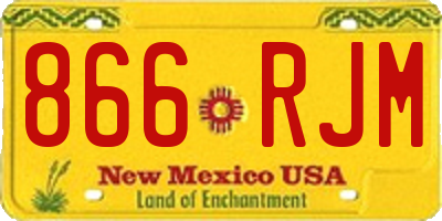 NM license plate 866RJM