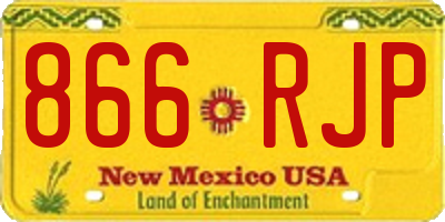 NM license plate 866RJP