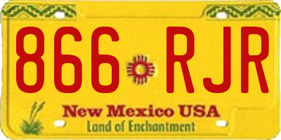 NM license plate 866RJR