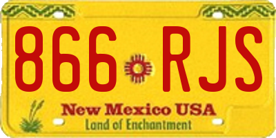 NM license plate 866RJS
