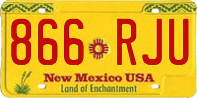 NM license plate 866RJU