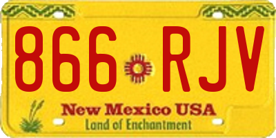 NM license plate 866RJV