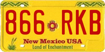 NM license plate 866RKB