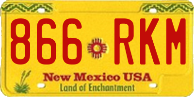 NM license plate 866RKM