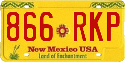 NM license plate 866RKP
