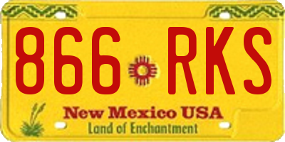 NM license plate 866RKS