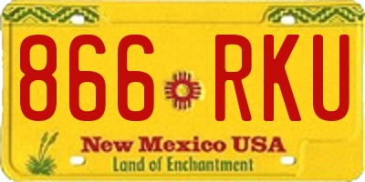 NM license plate 866RKU