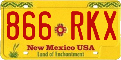 NM license plate 866RKX