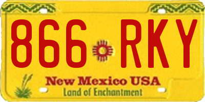 NM license plate 866RKY