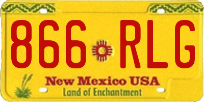 NM license plate 866RLG