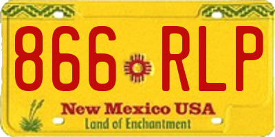 NM license plate 866RLP