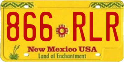 NM license plate 866RLR