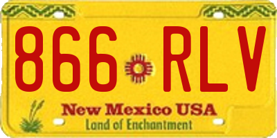 NM license plate 866RLV