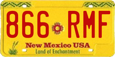 NM license plate 866RMF