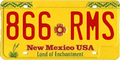 NM license plate 866RMS