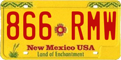NM license plate 866RMW