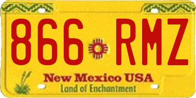 NM license plate 866RMZ