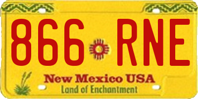 NM license plate 866RNE