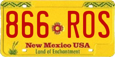 NM license plate 866ROS