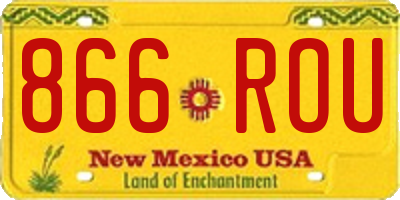 NM license plate 866ROU