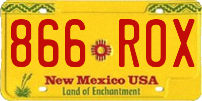 NM license plate 866ROX
