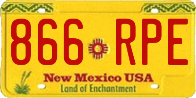 NM license plate 866RPE