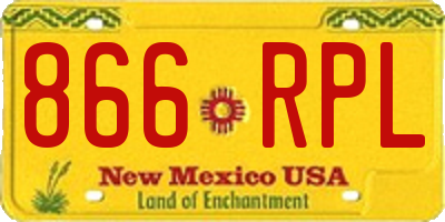 NM license plate 866RPL