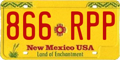 NM license plate 866RPP