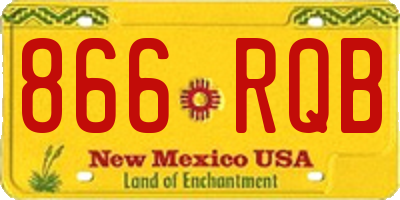 NM license plate 866RQB