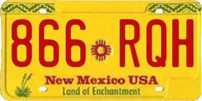 NM license plate 866RQH