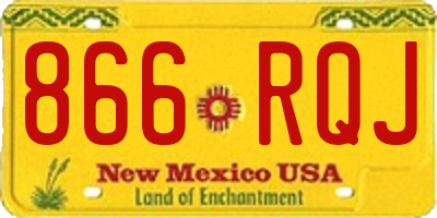 NM license plate 866RQJ