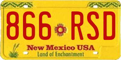 NM license plate 866RSD