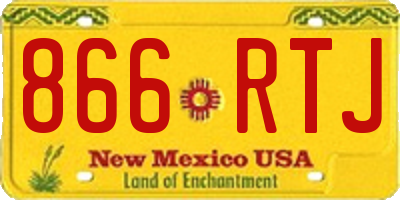 NM license plate 866RTJ