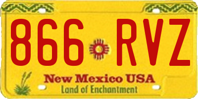 NM license plate 866RVZ