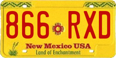 NM license plate 866RXD