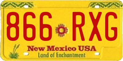 NM license plate 866RXG