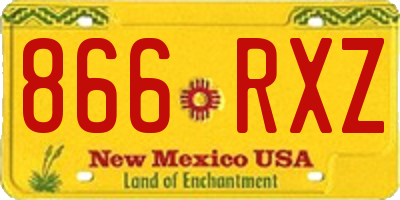 NM license plate 866RXZ