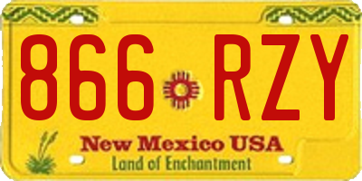 NM license plate 866RZY