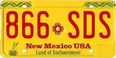 NM license plate 866SDS