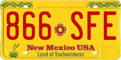 NM license plate 866SFE