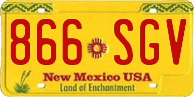 NM license plate 866SGV