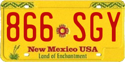 NM license plate 866SGY