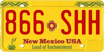 NM license plate 866SHH