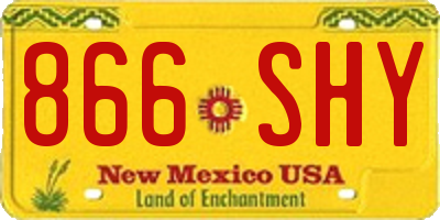 NM license plate 866SHY