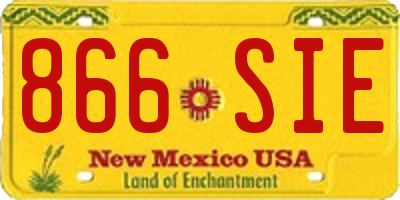 NM license plate 866SIE
