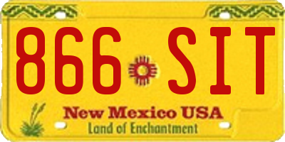 NM license plate 866SIT