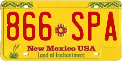 NM license plate 866SPA