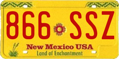NM license plate 866SSZ
