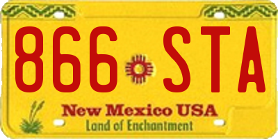 NM license plate 866STA